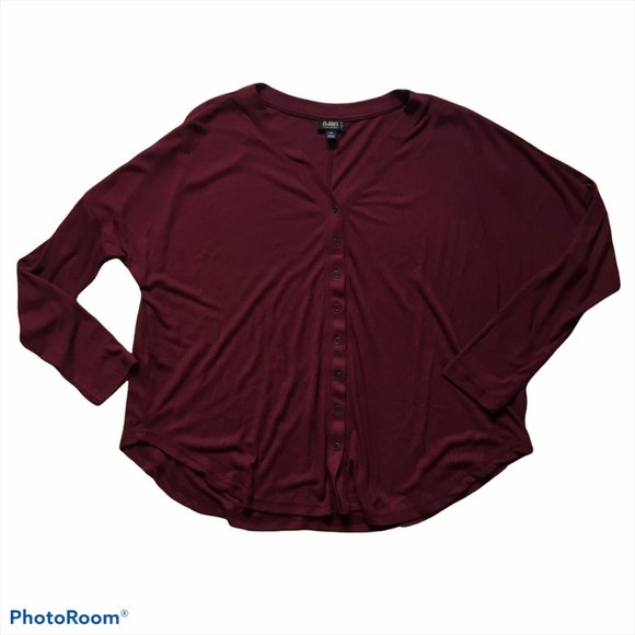 A.N.A 🛍️ Women's Button Down Burgundy NWOT Sz PS - Picture 4 of 6